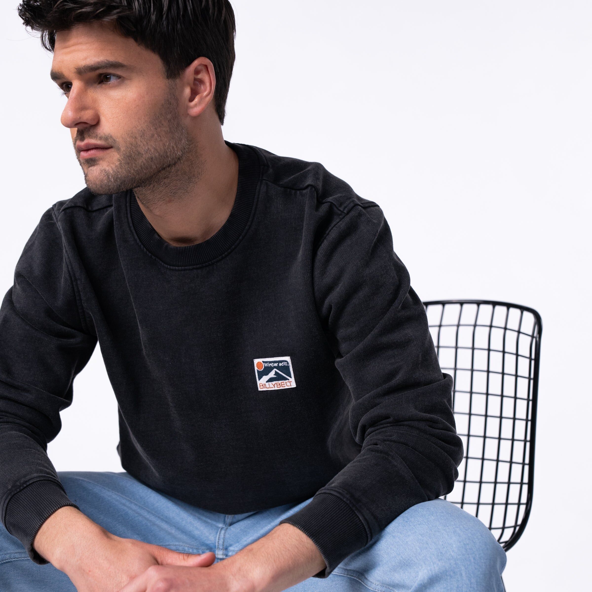 Felpa invernale in 100% cotone biologico - Nero