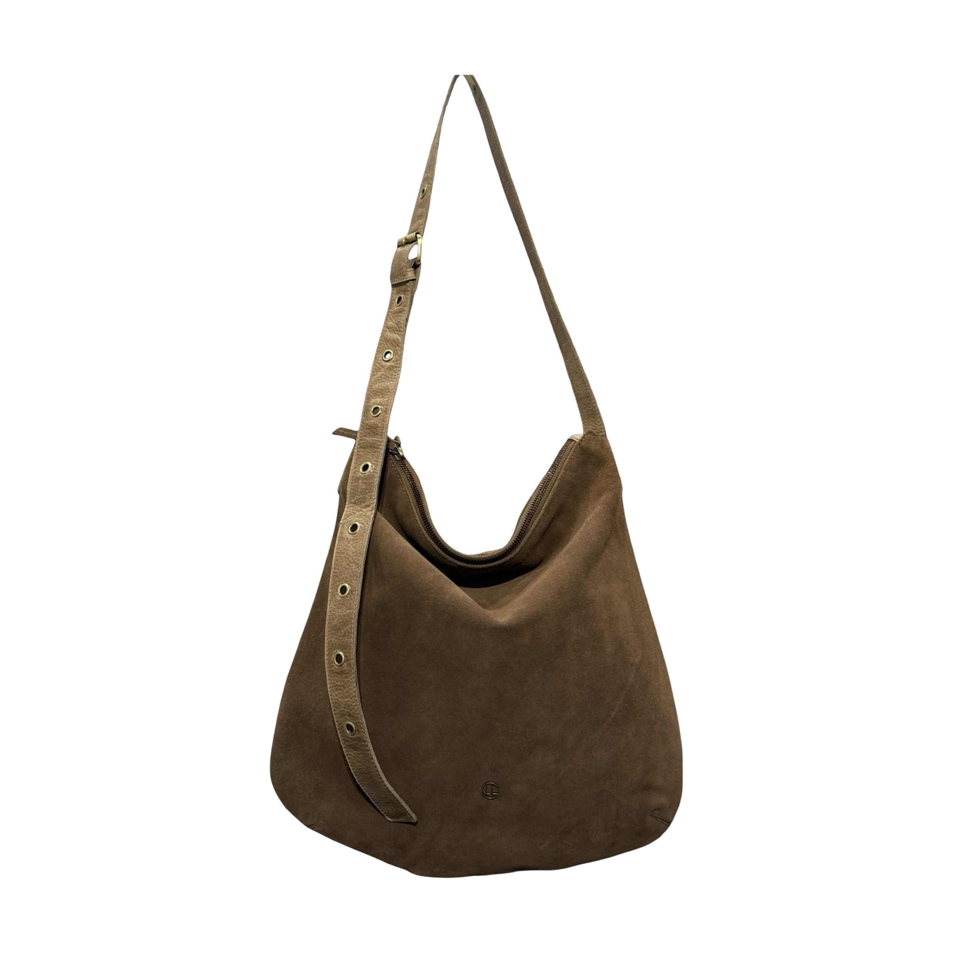 BORSA A TRACOLLA IN PELLE SCAMOSCIATA JULNAINA