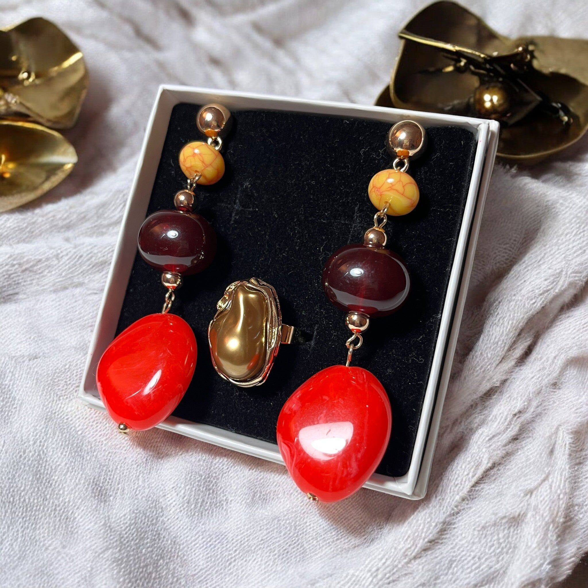 COFANETTO REGALO - Set di bigiotteria - anello e orecchini