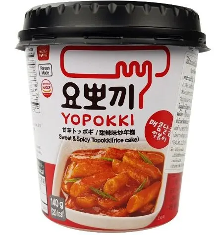 Buy wholesale Cup Topokki sweet and spicy rice cake 115g yopokki halal