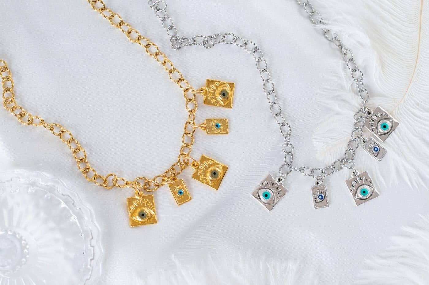 Schutzhalskette mit bösem Blickanhänger