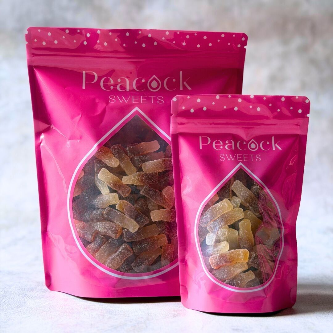 Bonbons pétillants en forme de bouteille de cola