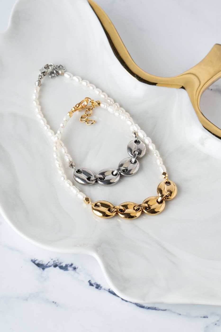 Perlen-Theta-Fußkettchen