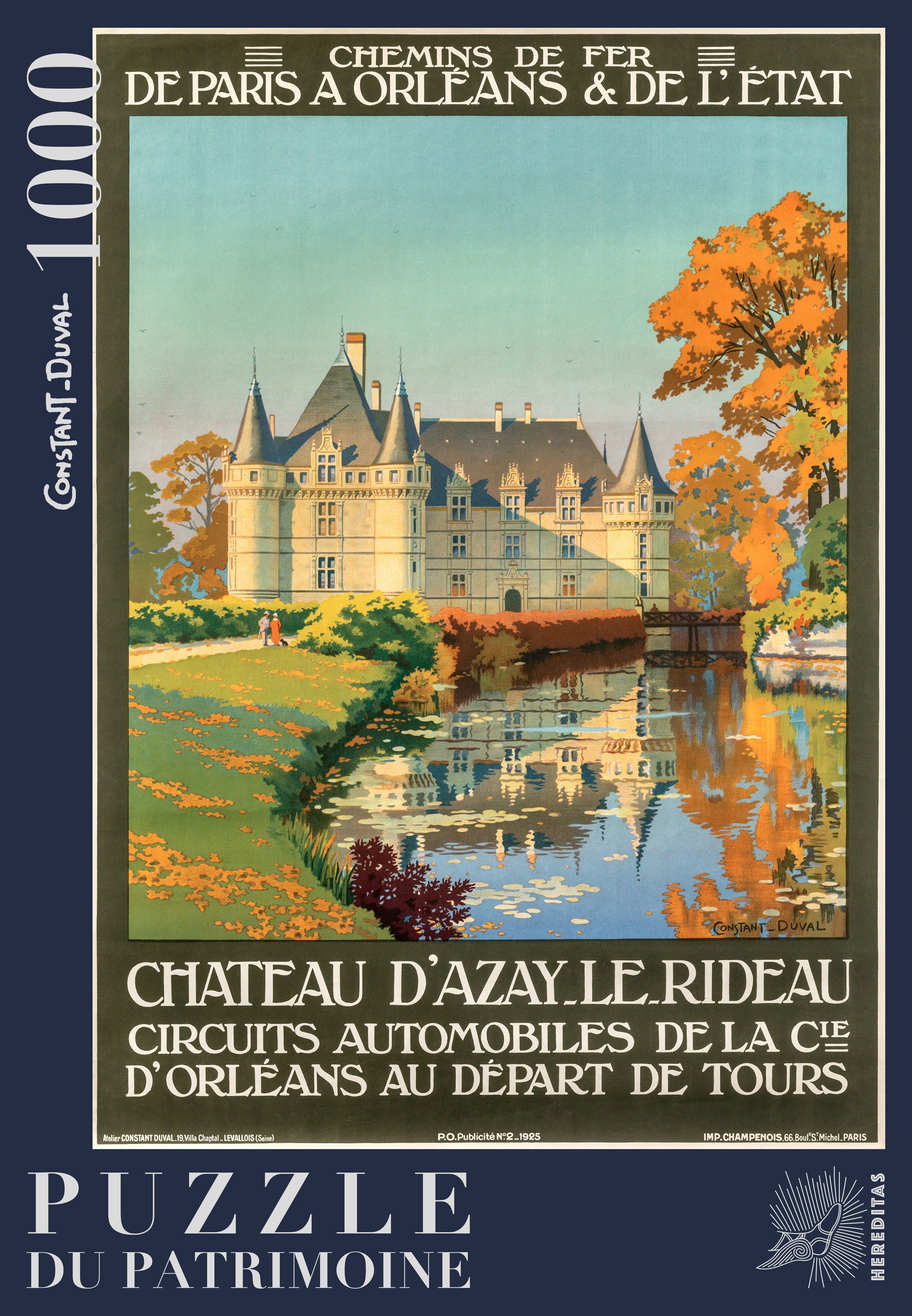 1000-piece puzzle - Château d’Azay-le-Rideau by Constant-Duval
