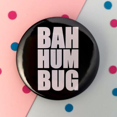 Large Bah humbug Christmas compact mirror - 58mm