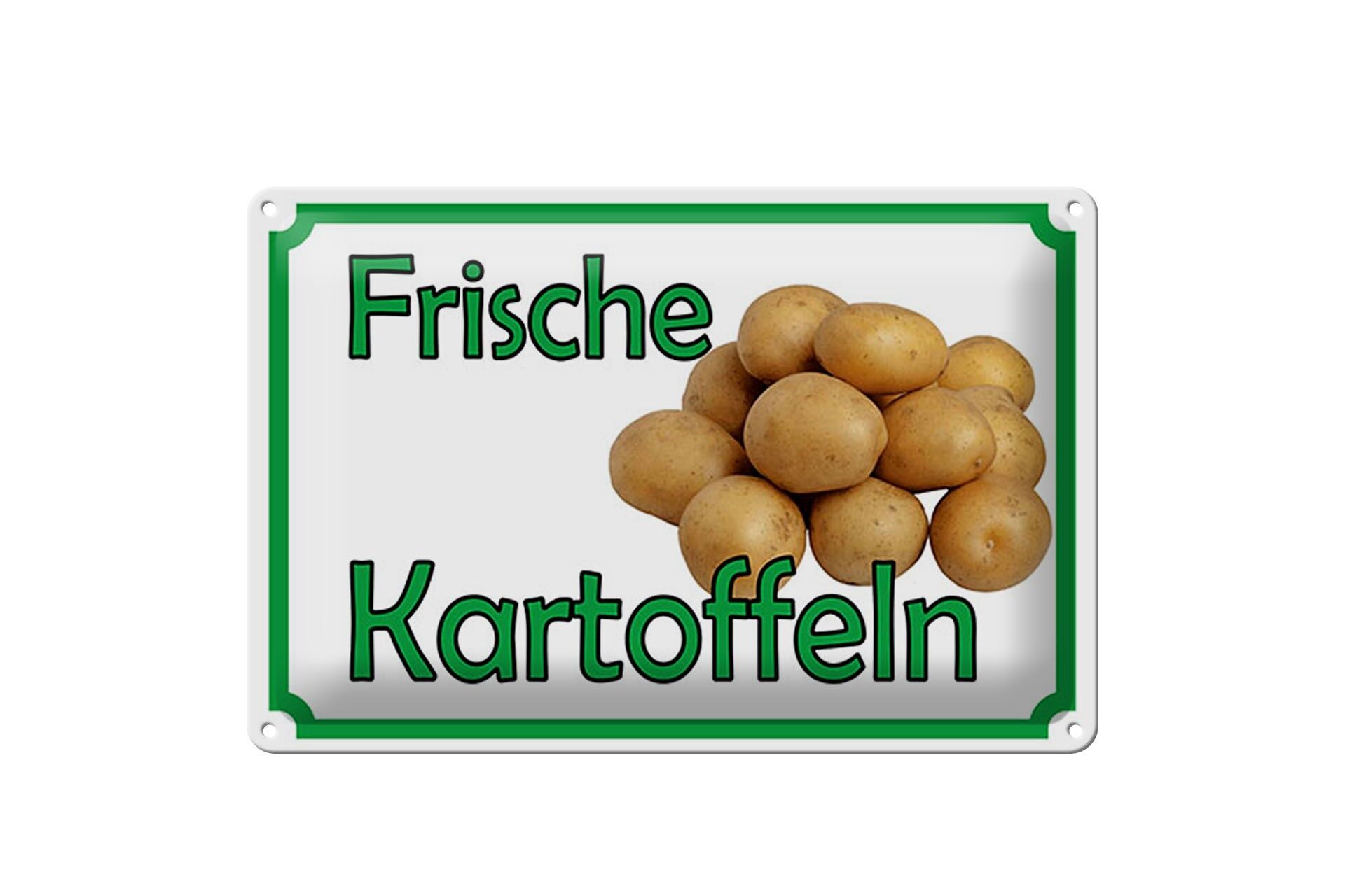 Blechschild Reklame 20x30 cm Frische Kartoffeln Deko Schild