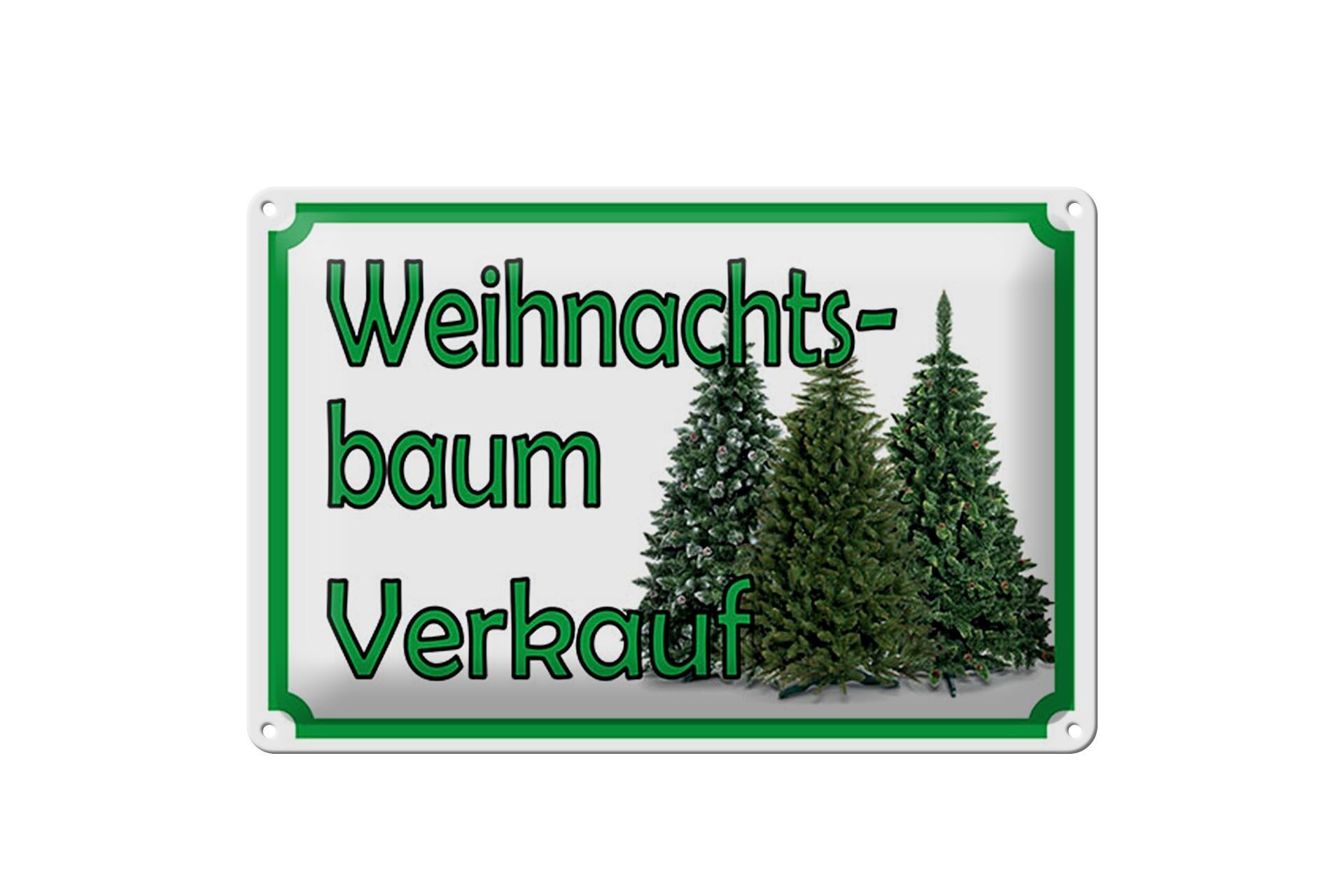 Plaque métallique publicitaire, 20 x 30 cm, sapin de Noël à vendre, panneau décoratif