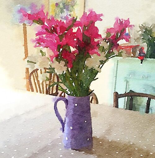 Flower vase 10cm mini card