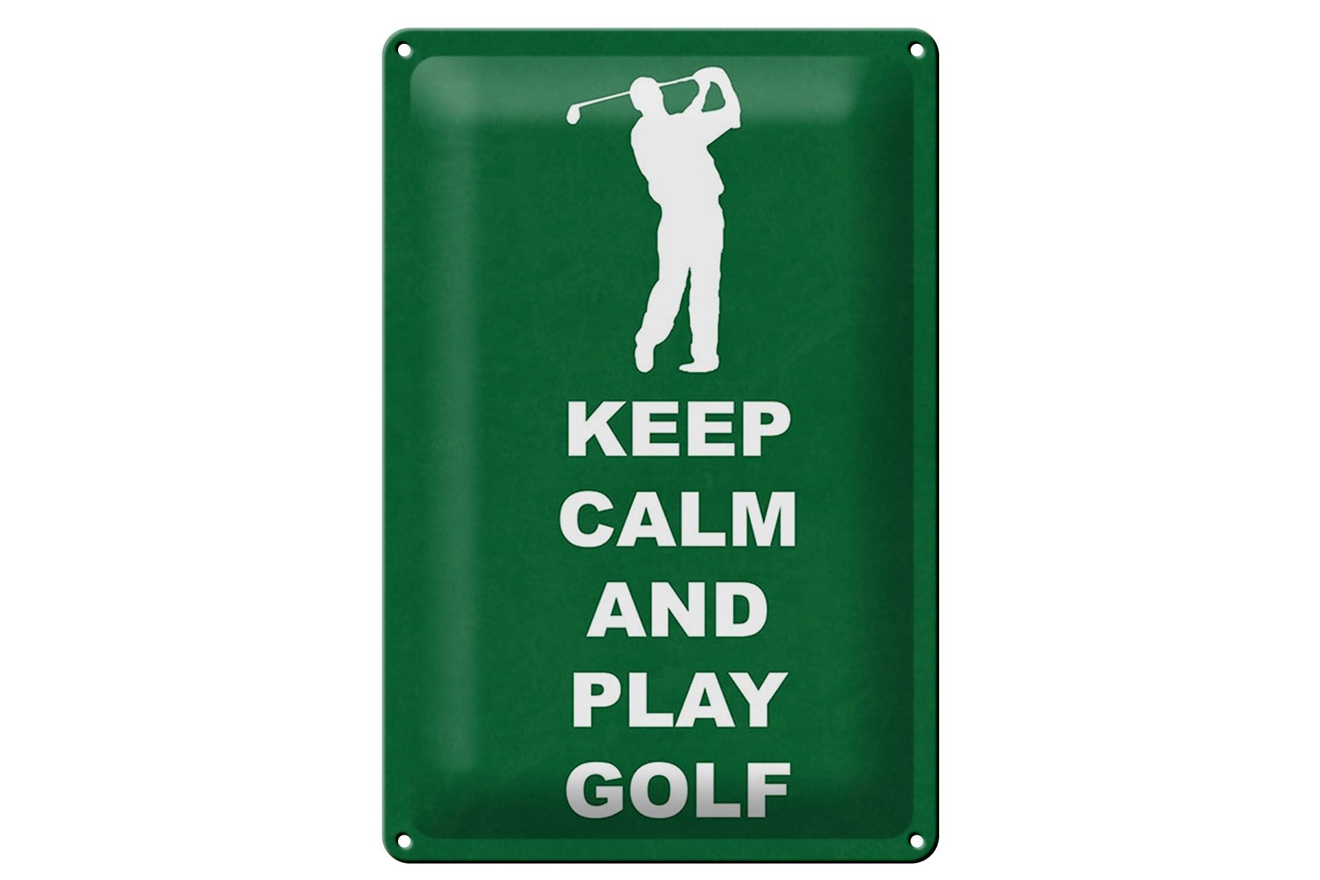 Blechschild Spruch 20x30 cm Keep calm and play Golf Deko Schild