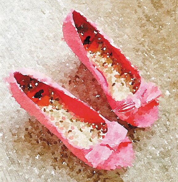 Minitarjeta zapatos rosa 10cm