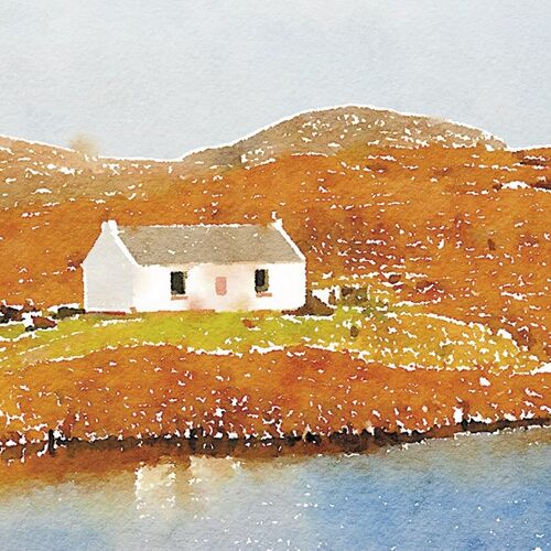 Island cottage 10cm mini card