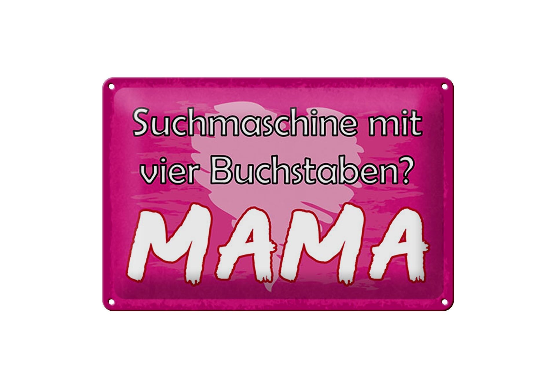 Blechschild Spruch 20x30 cm Suchmaschine mit viel Buchstaben MAMA Deko Schild