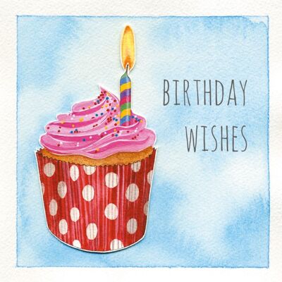 Birthday wishes 10cm mini card