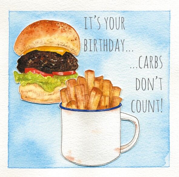 Carbs don't count 10cm mini card