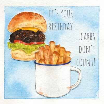 Carbs don't count 10cm mini card