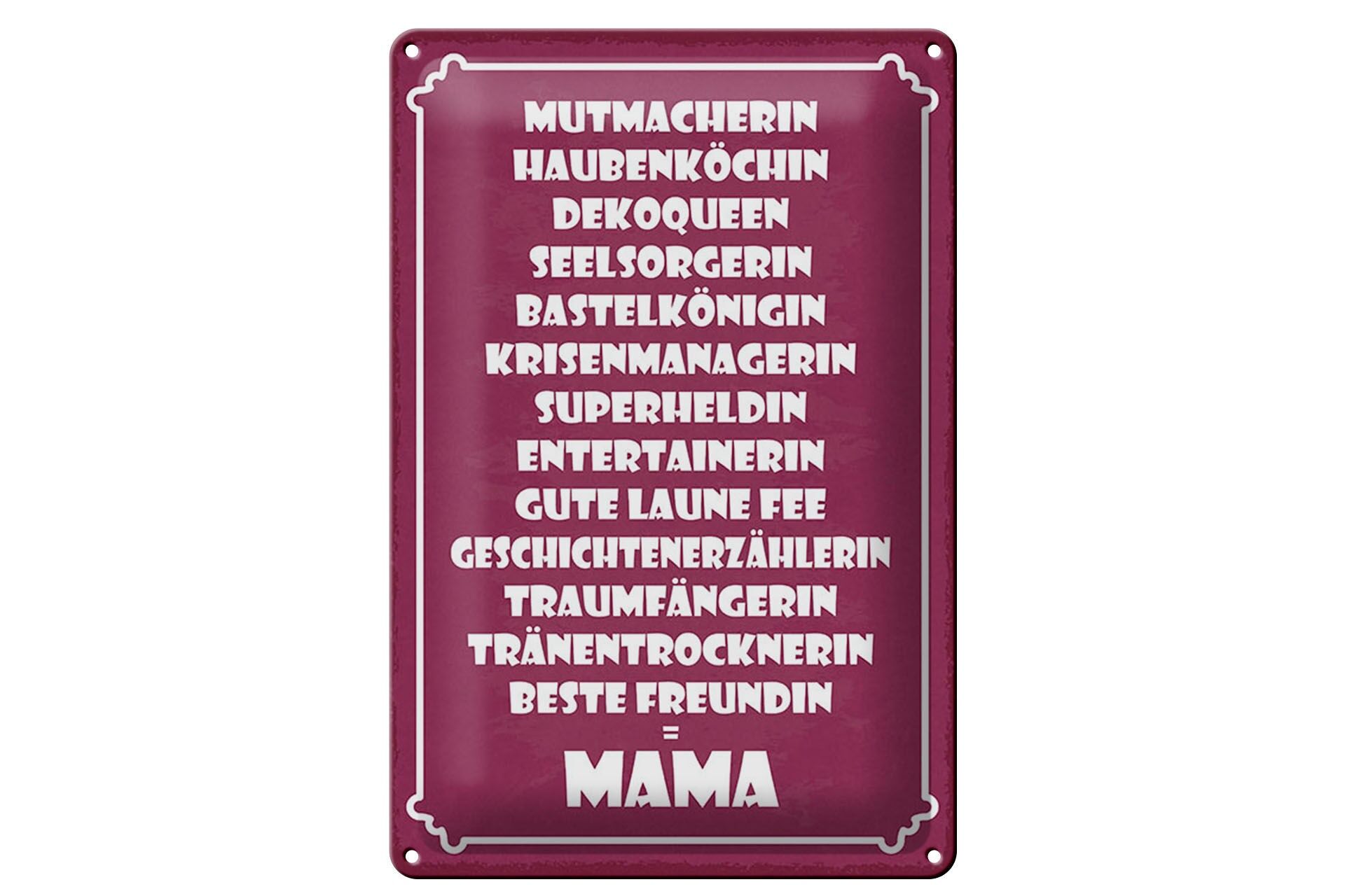 Blechschild Spruch 20x30 cm MAMA Mutmacherin Dekoqueen Seelsorge Deko Schild
