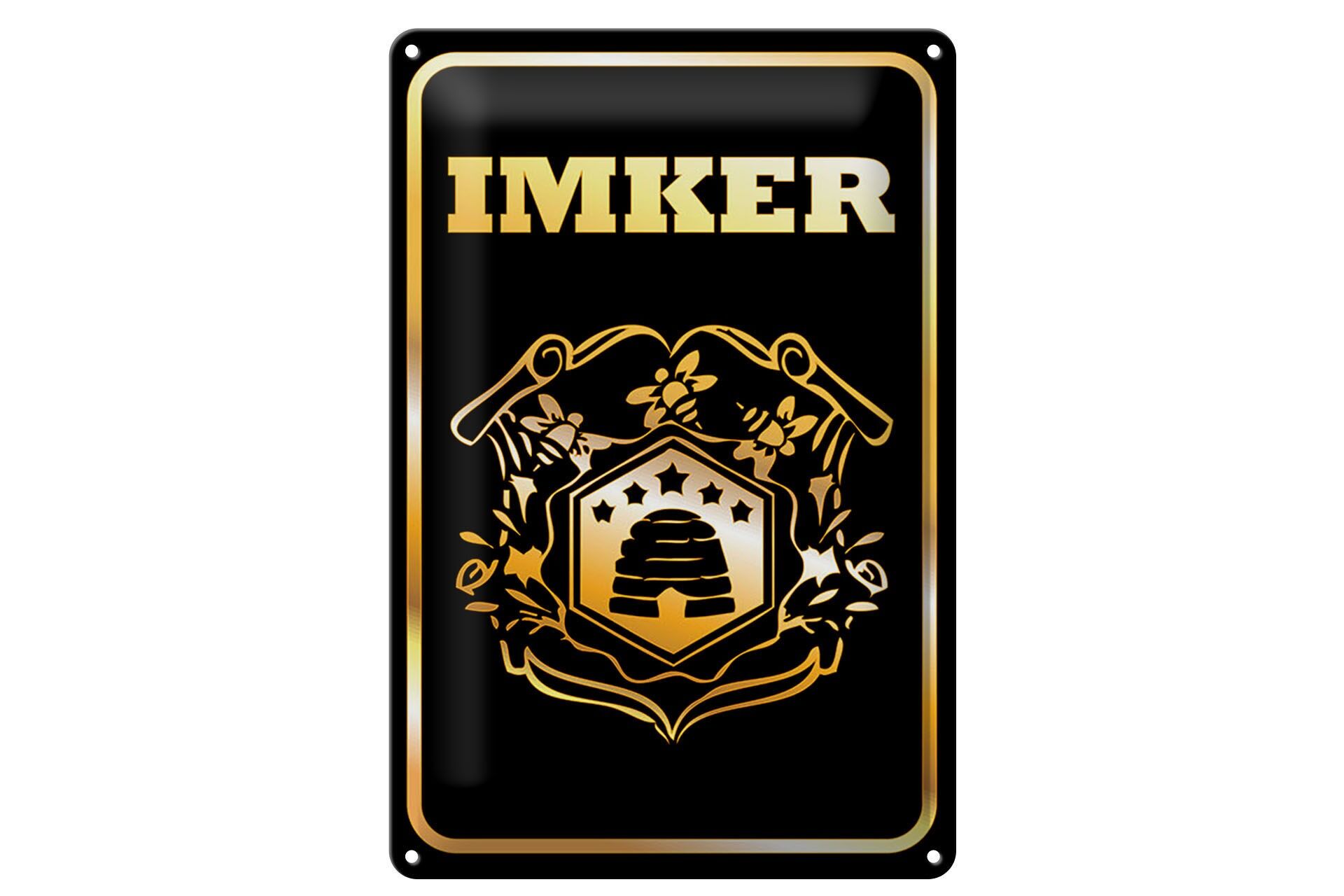 Blechschild Hinweis 20x30 cm Imker Bienen Bienennest Deko Schild