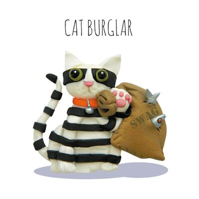 Cat burglar 10cm mini card