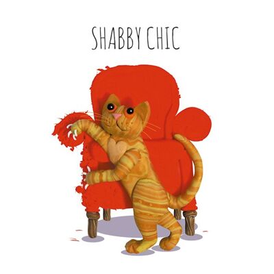 Shabby chic 10cm mini card