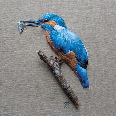 Kingfisher 10cm mini card