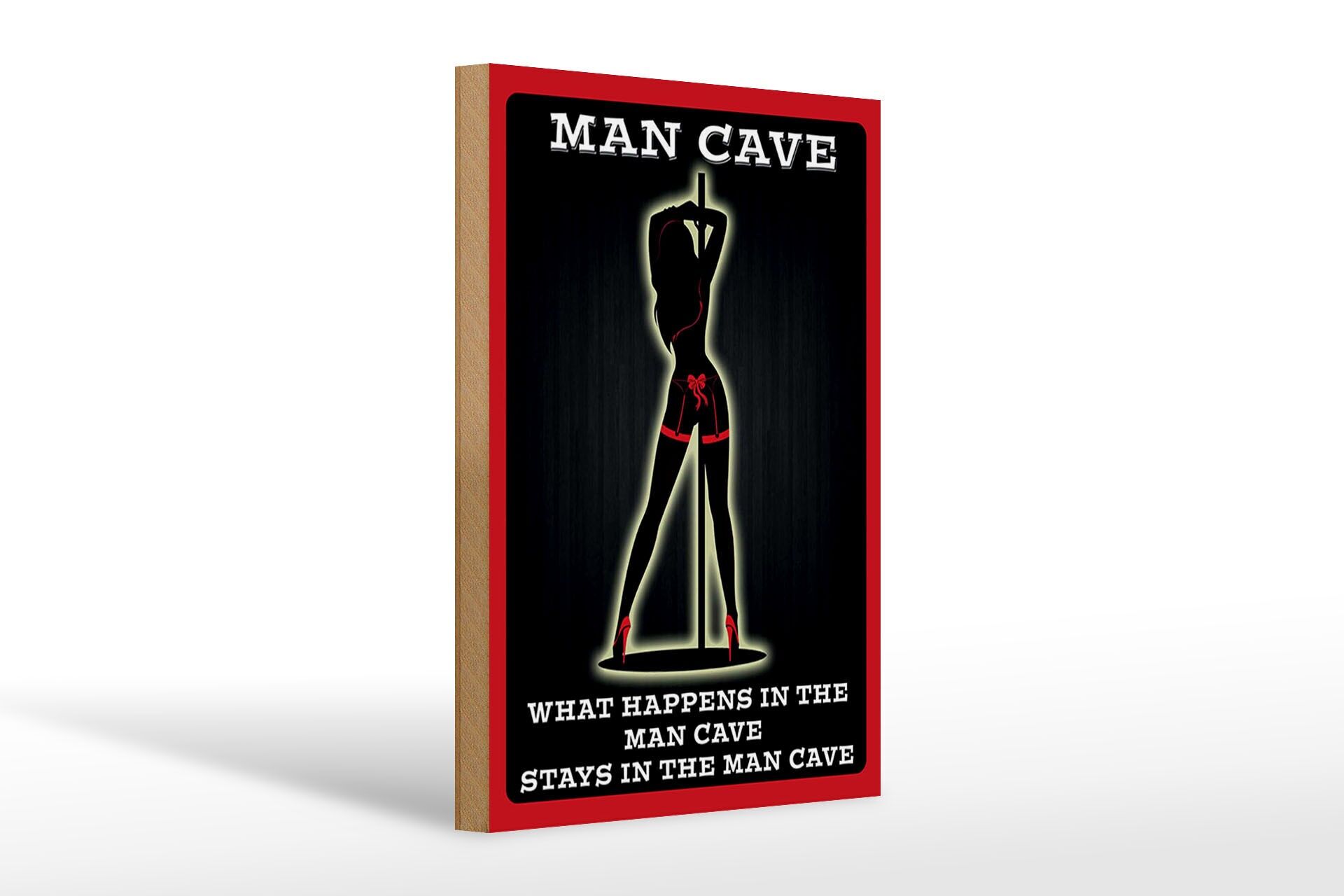 Holzschild Spruch 20x30 cm Man cave Stripperin Deko Schild