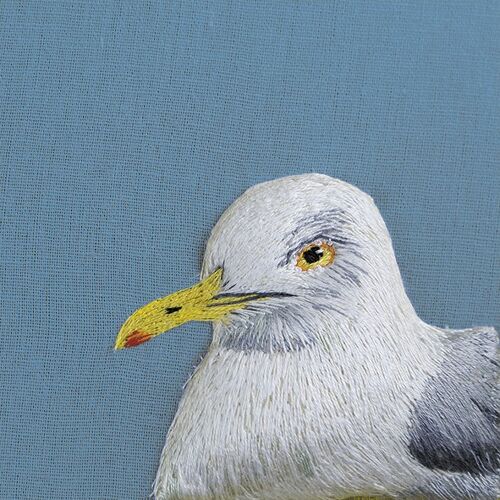 Herring gull 10cm mini card