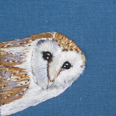 Barn owl 10cm mini card