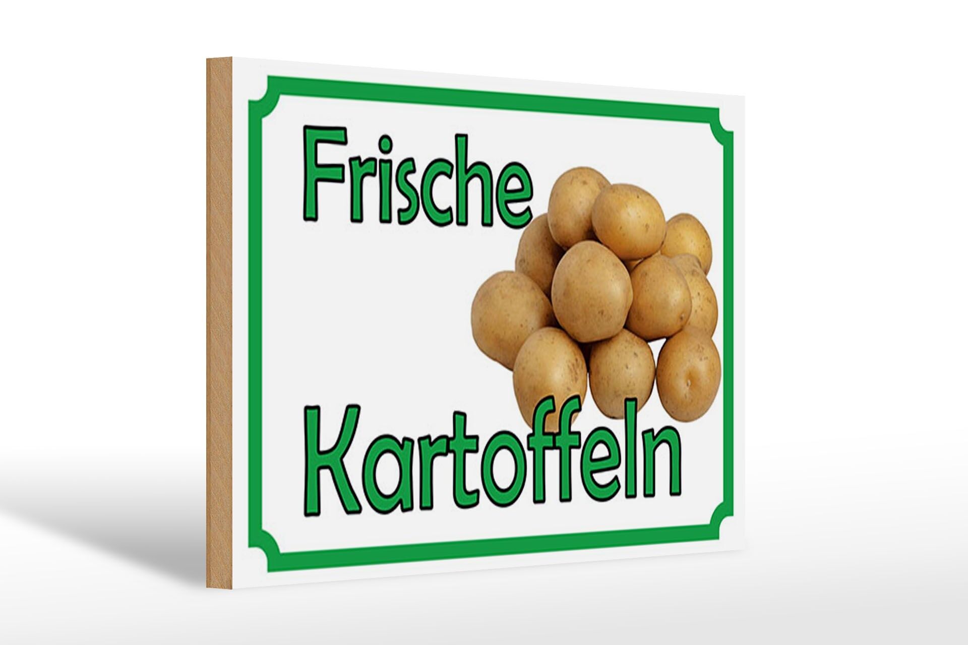 Holzschild Reklame 20x30 cm Frische Kartoffeln Deko Schild