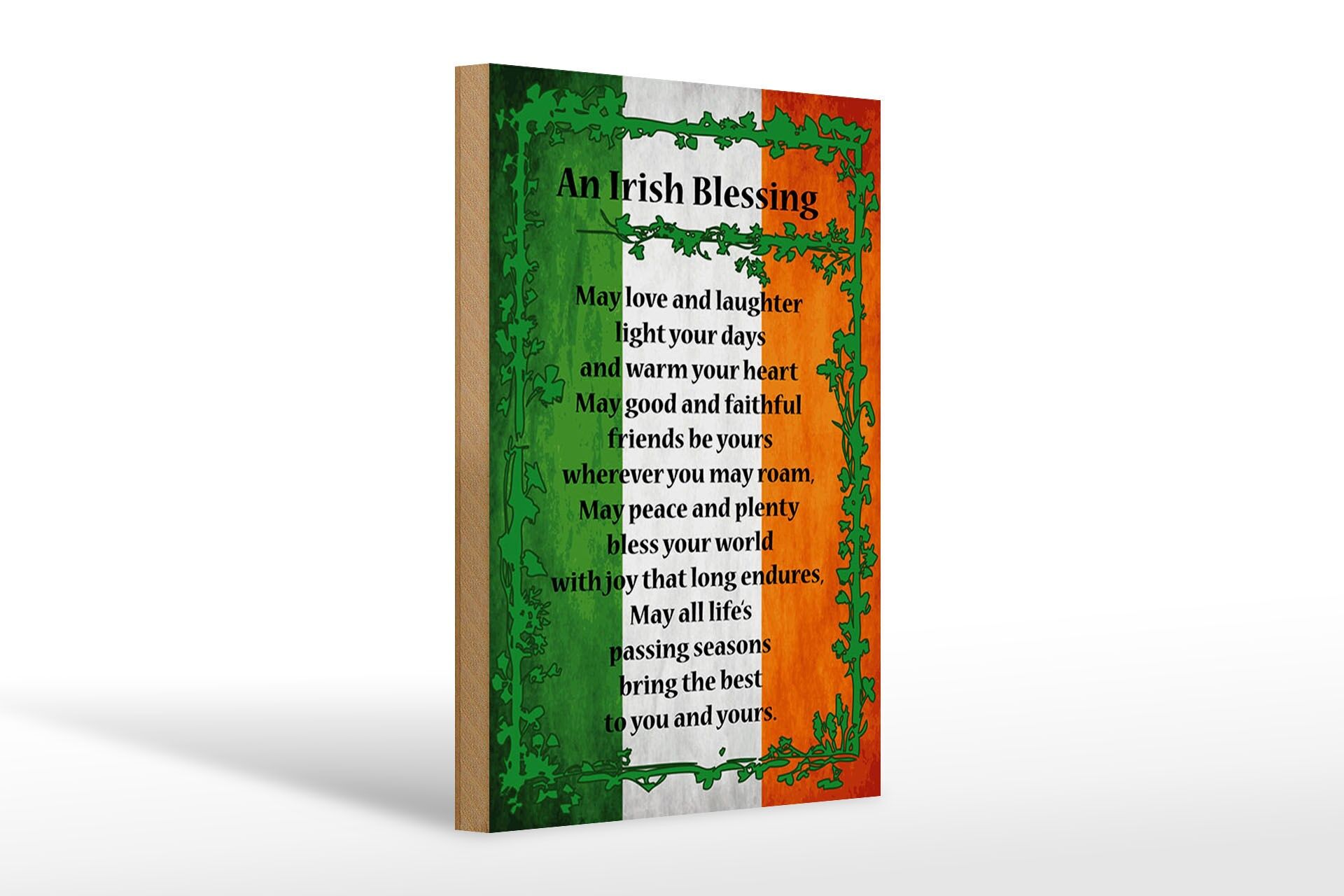Holzschild Spruch 20x30 cm an Irish Blessing Deko Schild