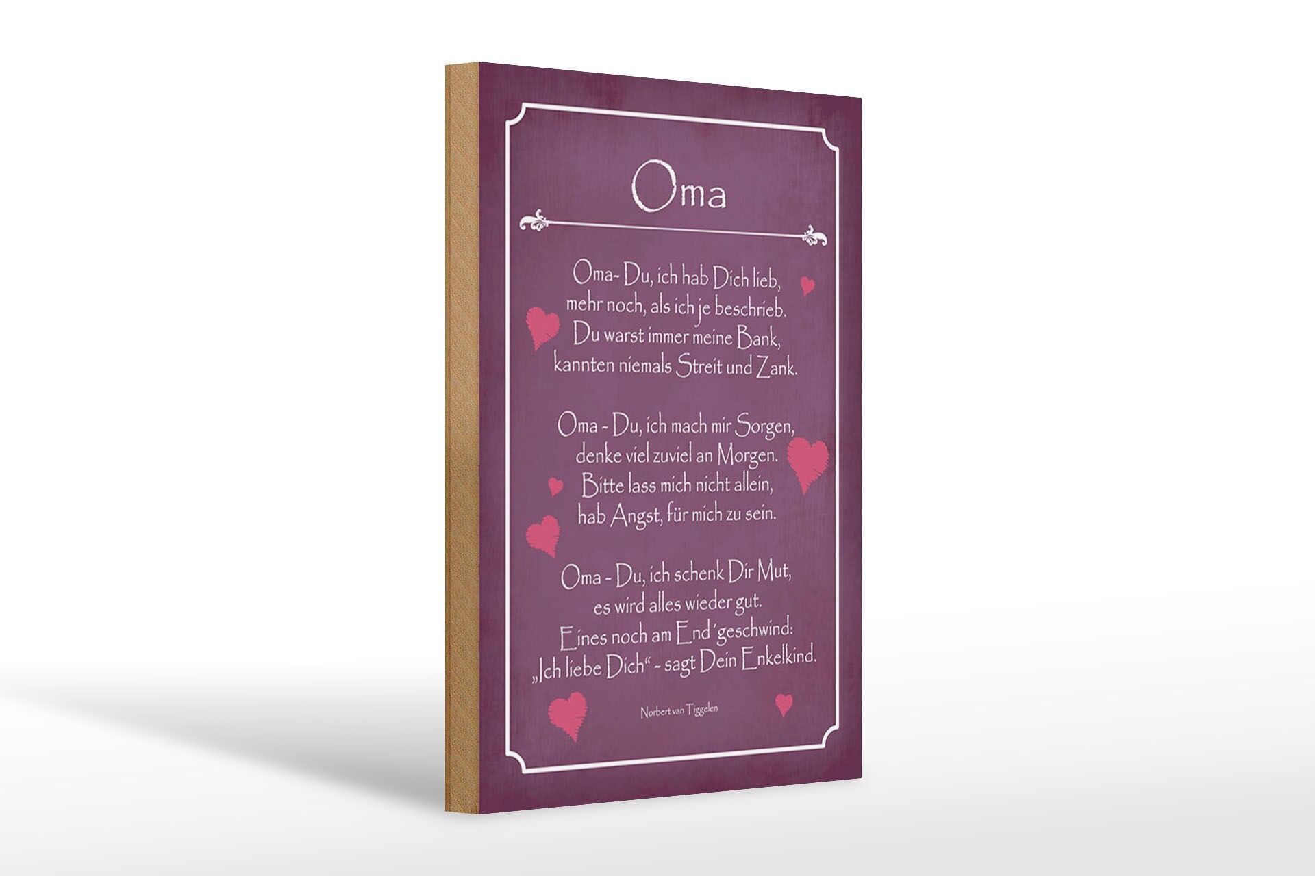 Holzschild Spruch 20x30 cm Oma Deko Schild