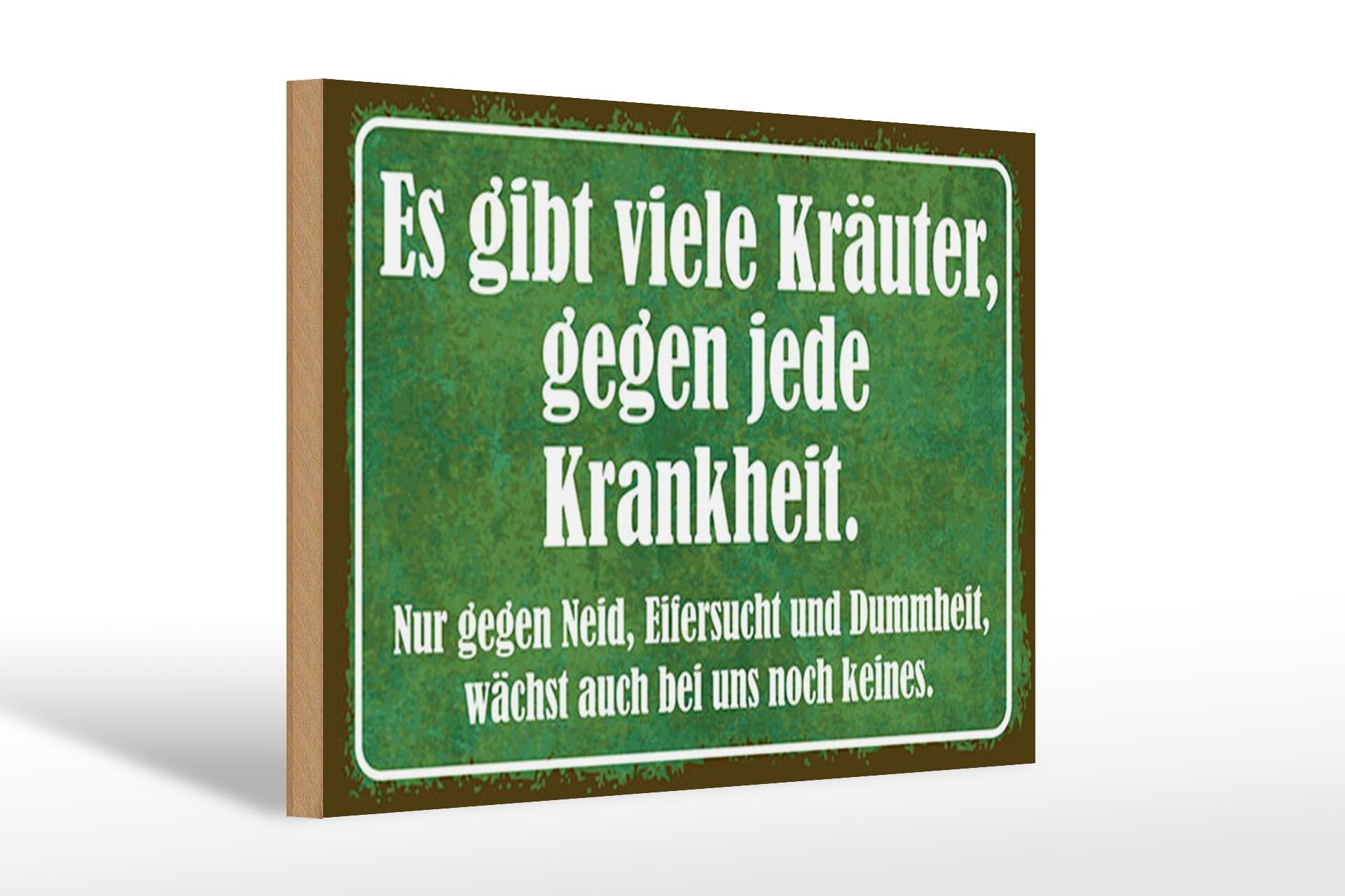 Holzschild Spruch 20x30 cm viele Kräuter gegen jede Krankheit Deko Schild