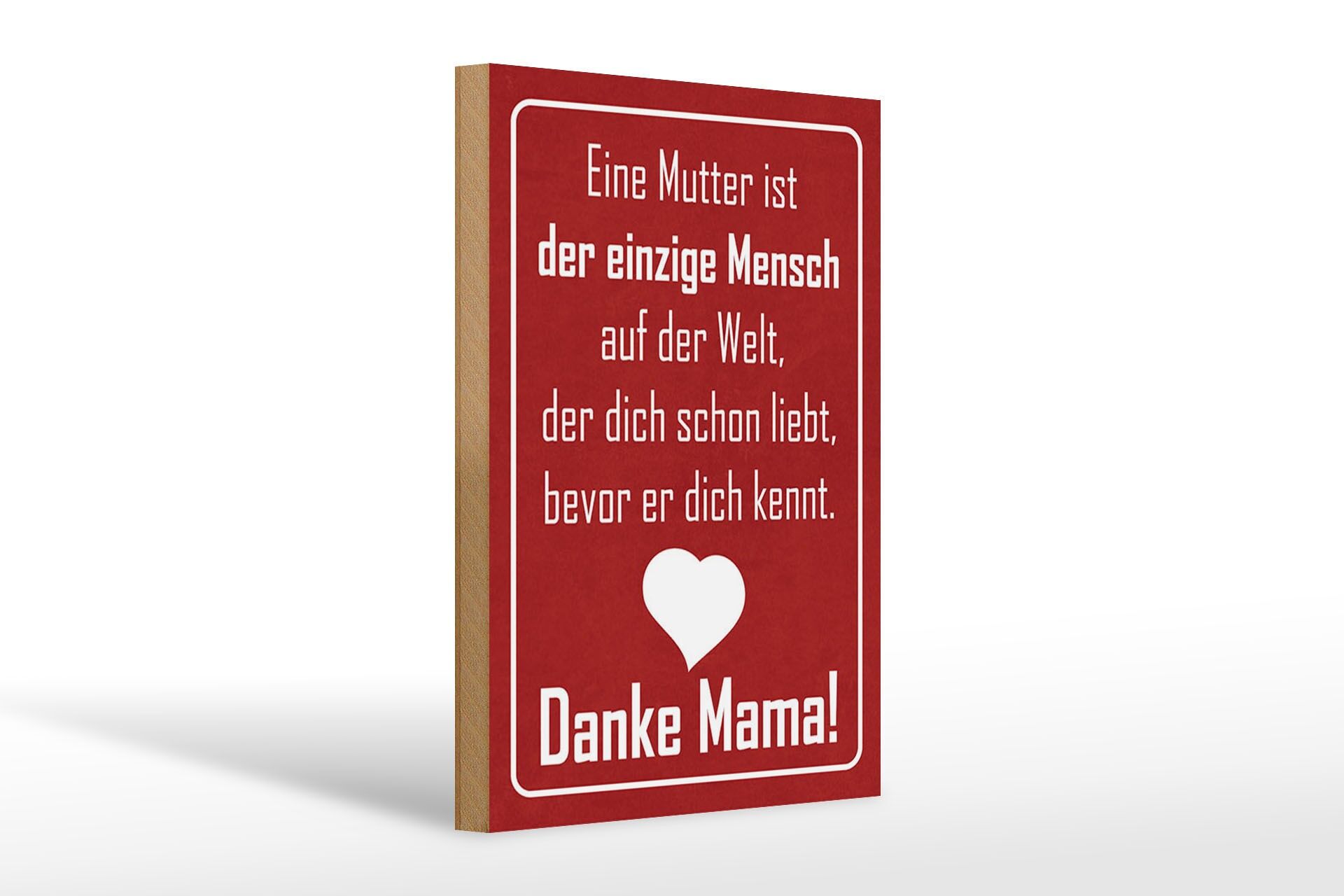 Holzschild Spruch 20x30 cm Danke Mama Deko Schild