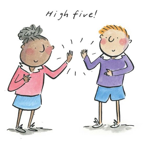 Minitarjeta High Five de 10 cm