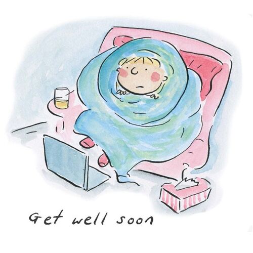 Get well soon 10cm mini card
