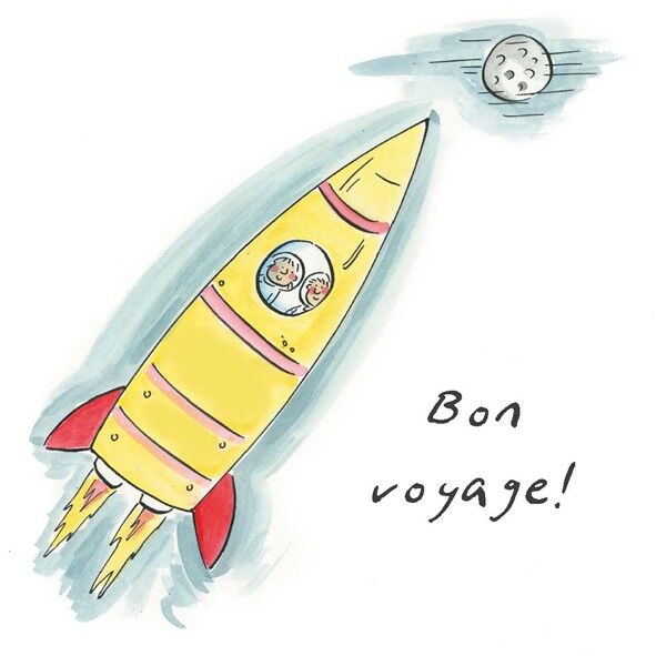 Minitarjeta Bon Voyage 10cm