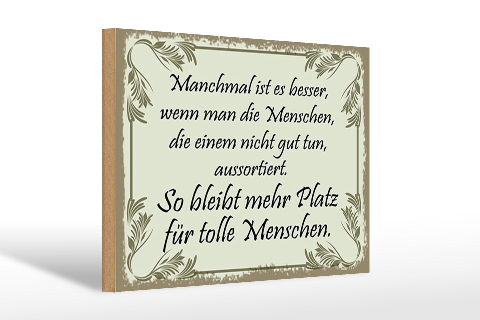 Holzschild Spruch 20x30 cm mehr Platz für tolle Menschen Deko Schild
