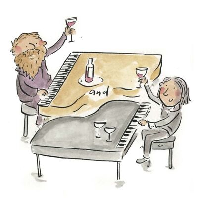 Brahms and Liszt 10cm mini card