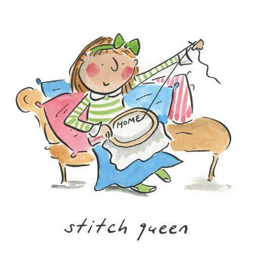 Stitch queen 10cm mini card
