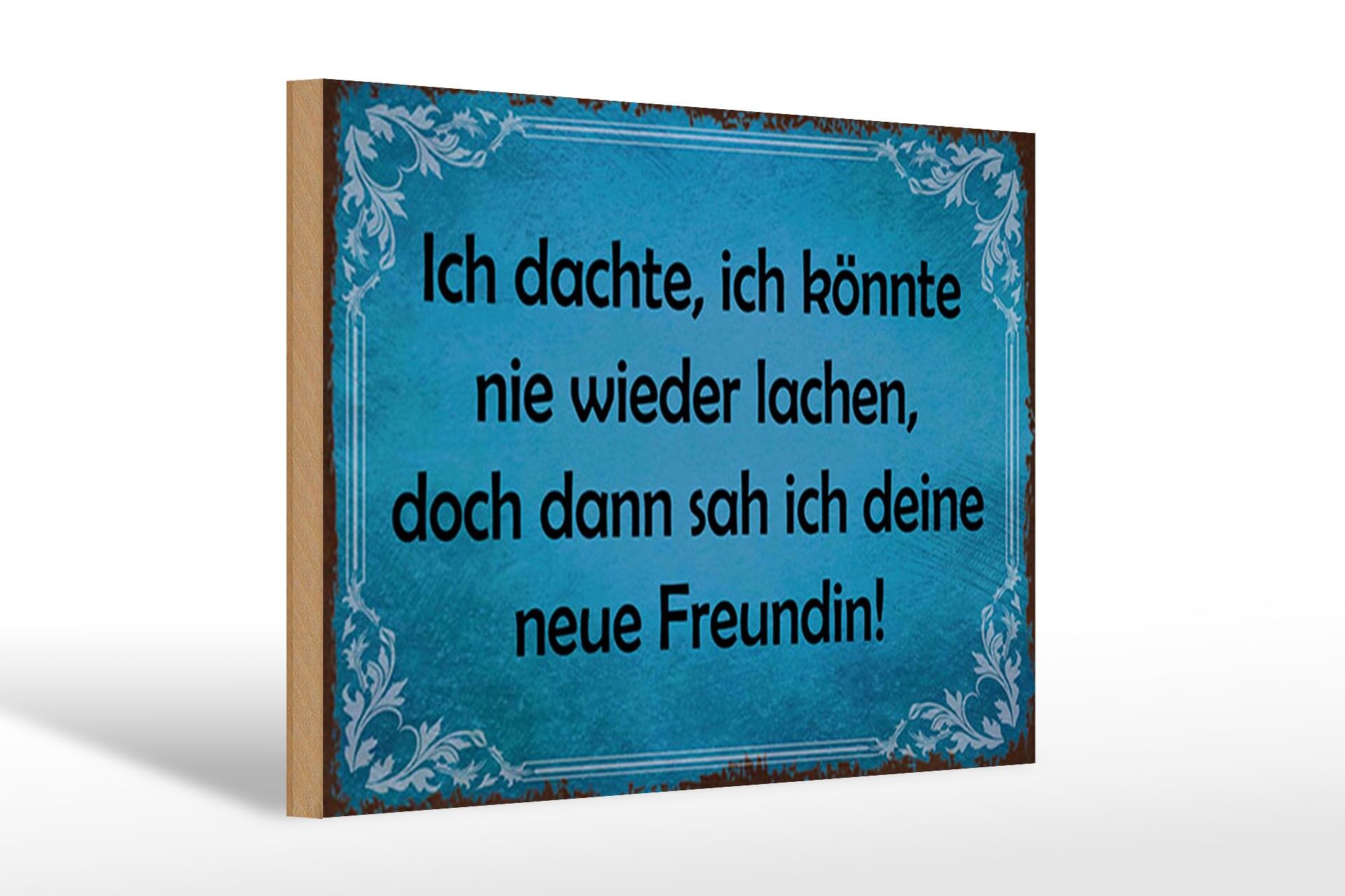 Letrero de madera de 20 x 30 cm con el lema «Pero entonces vi a tu nueva novia». Letrero decorativo.