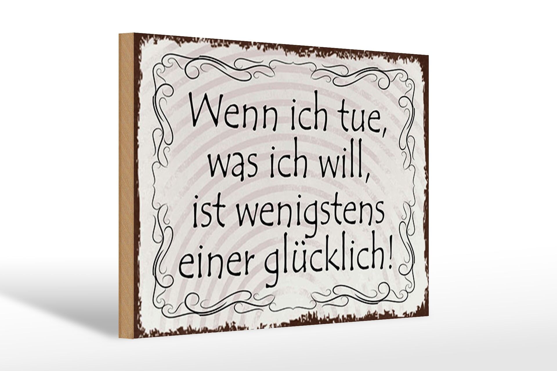 Letrero de madera con frase "Si hago lo que quiero" 20x30 cm Letrero decorativo