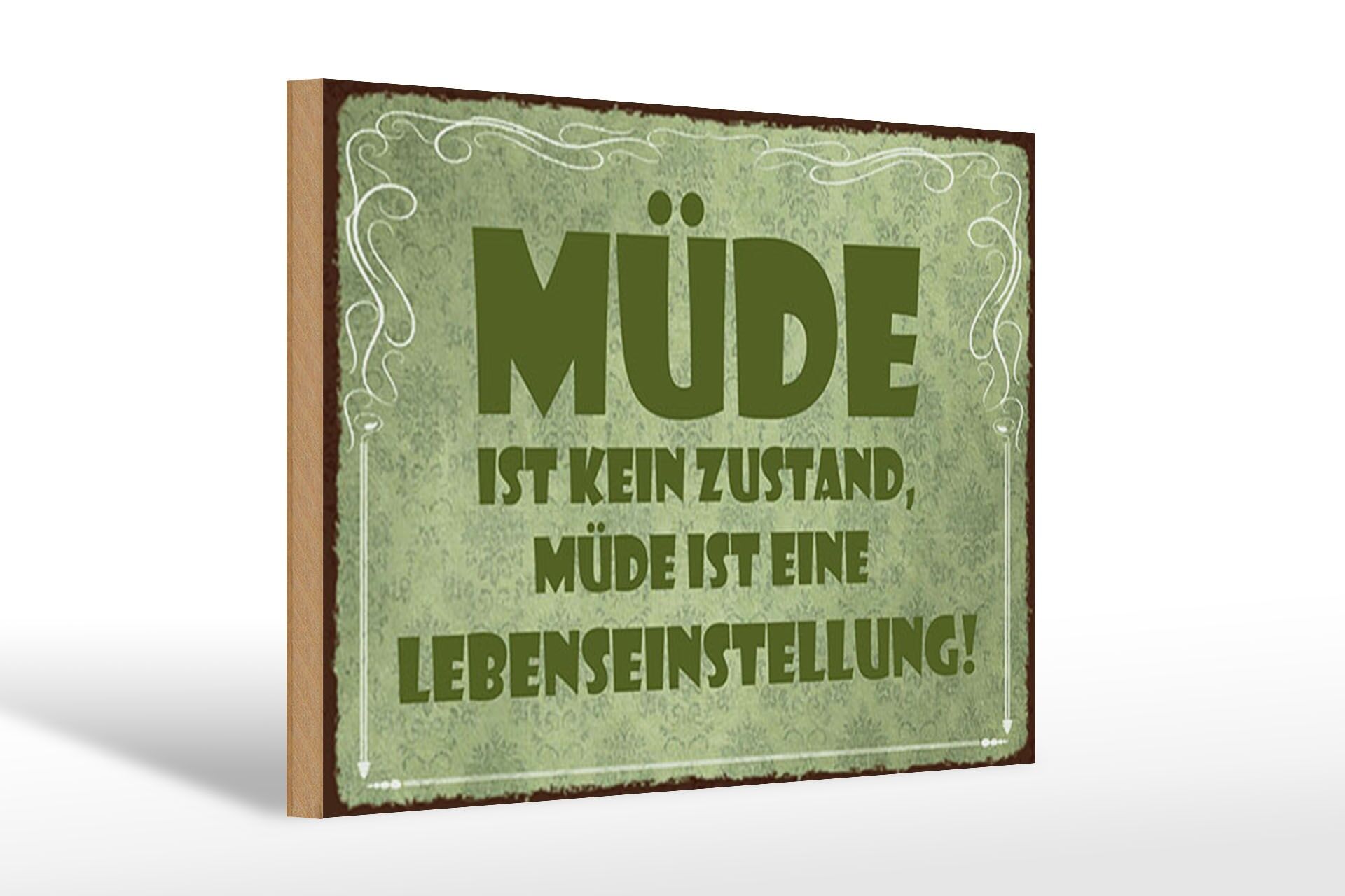 Letrero de madera con frase, 20x30 cm, el cansancio es una forma de vida, cartel decorativo