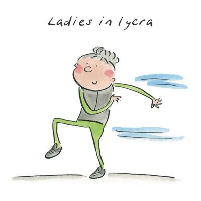 Damen in Lycra 10cm Minikarte