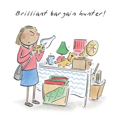 Brilliant bargain hunter 10cm mini card