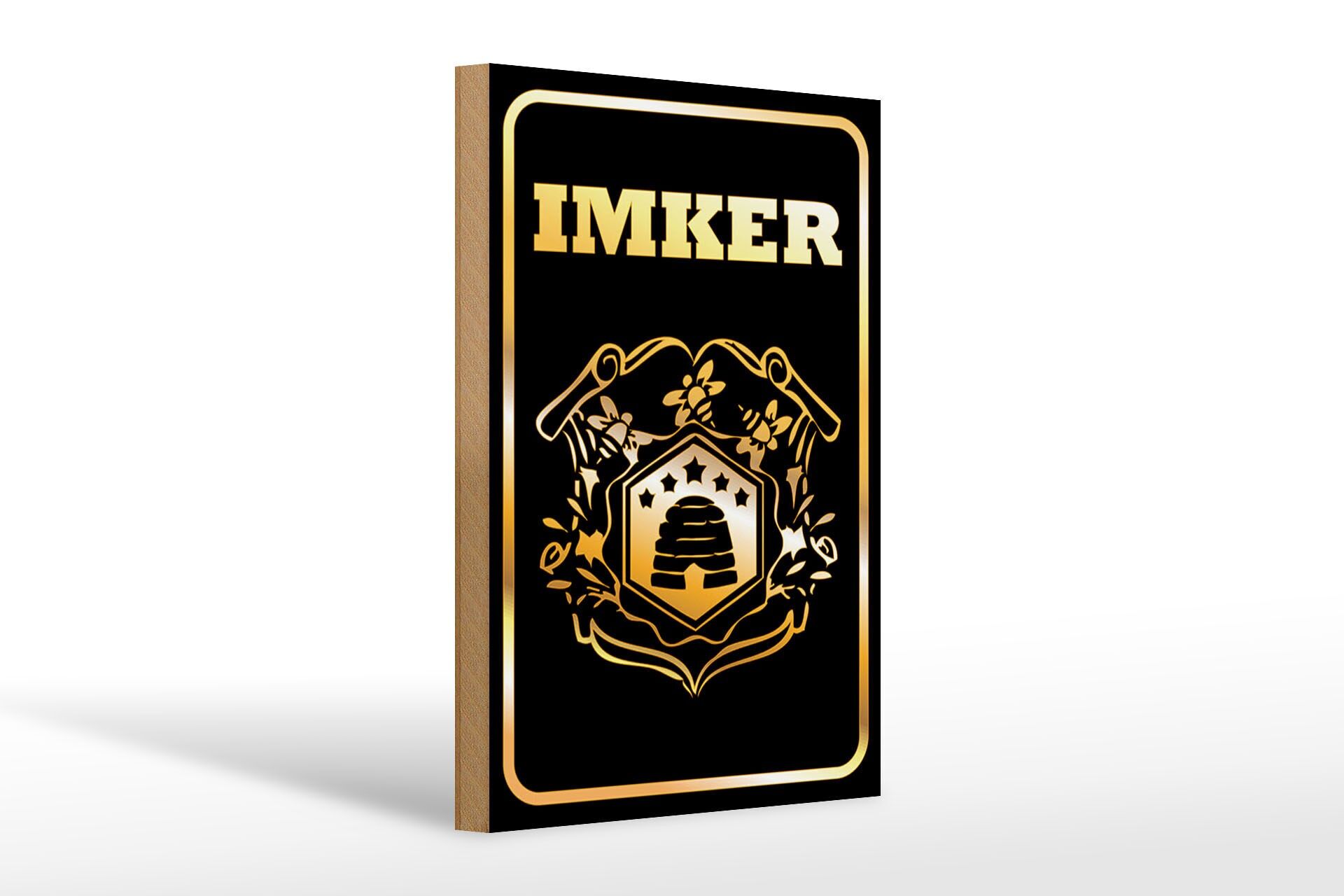 Letrero de madera, 20x30 cm, apicultor, abejas, colmena, cartel decorativo