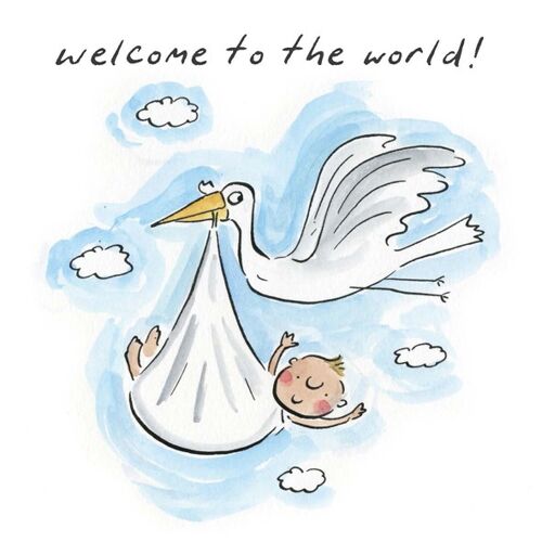 Welcome to the world 10cm mini card