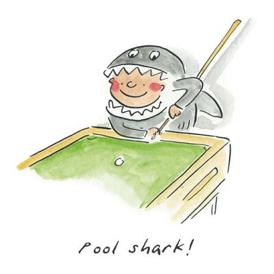 Mini card 10cm squalo piscina