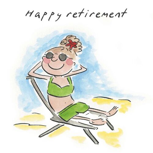 Happy retirement 10cm mini card