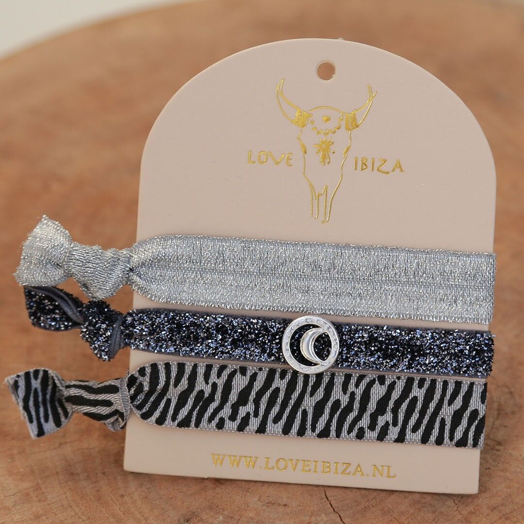 Élastiques Ibiza à paillettes zébrées