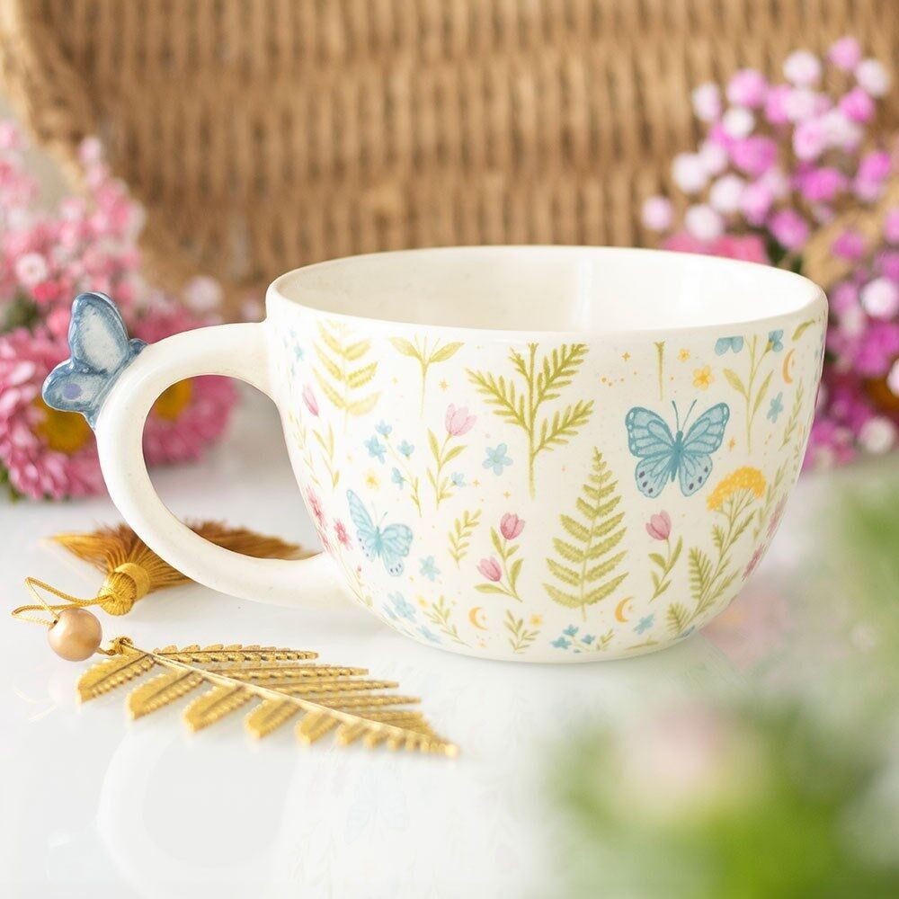 Luna Bloom Tasse mit Blumenmuster und Schmetterling
