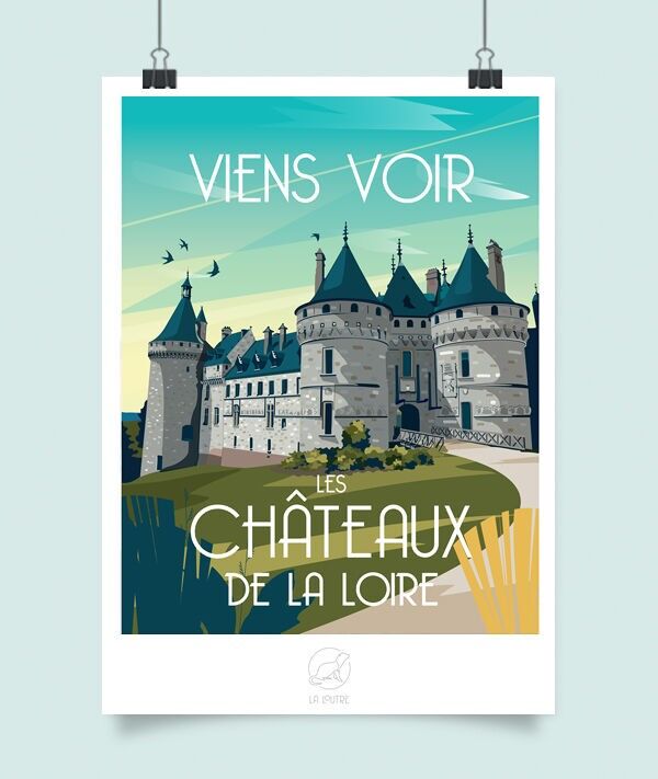 Póster de los castillos del Valle del Loira